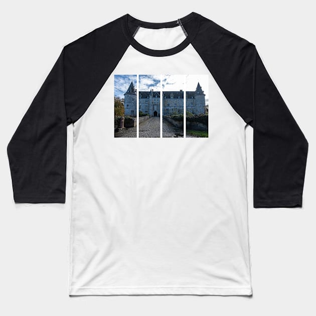 Fallais Castle is a castle originating in the 13th century and built by the Beaufort family. Liege Province. Autumn sunny day Baseball T-Shirt by fabbroni-art